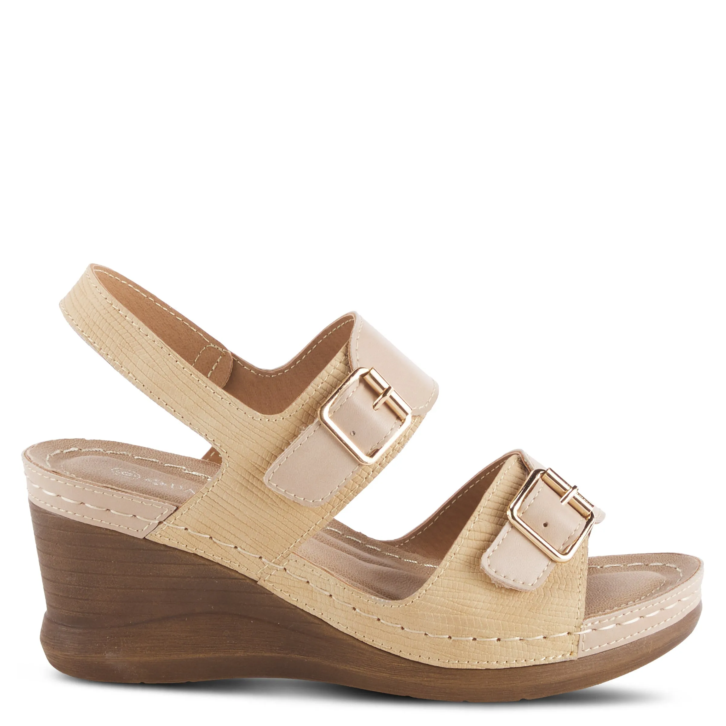 Spring Step Shoes  Patrizias Tavlin Sandals Women's Vegan Wedge 2.75" Heel