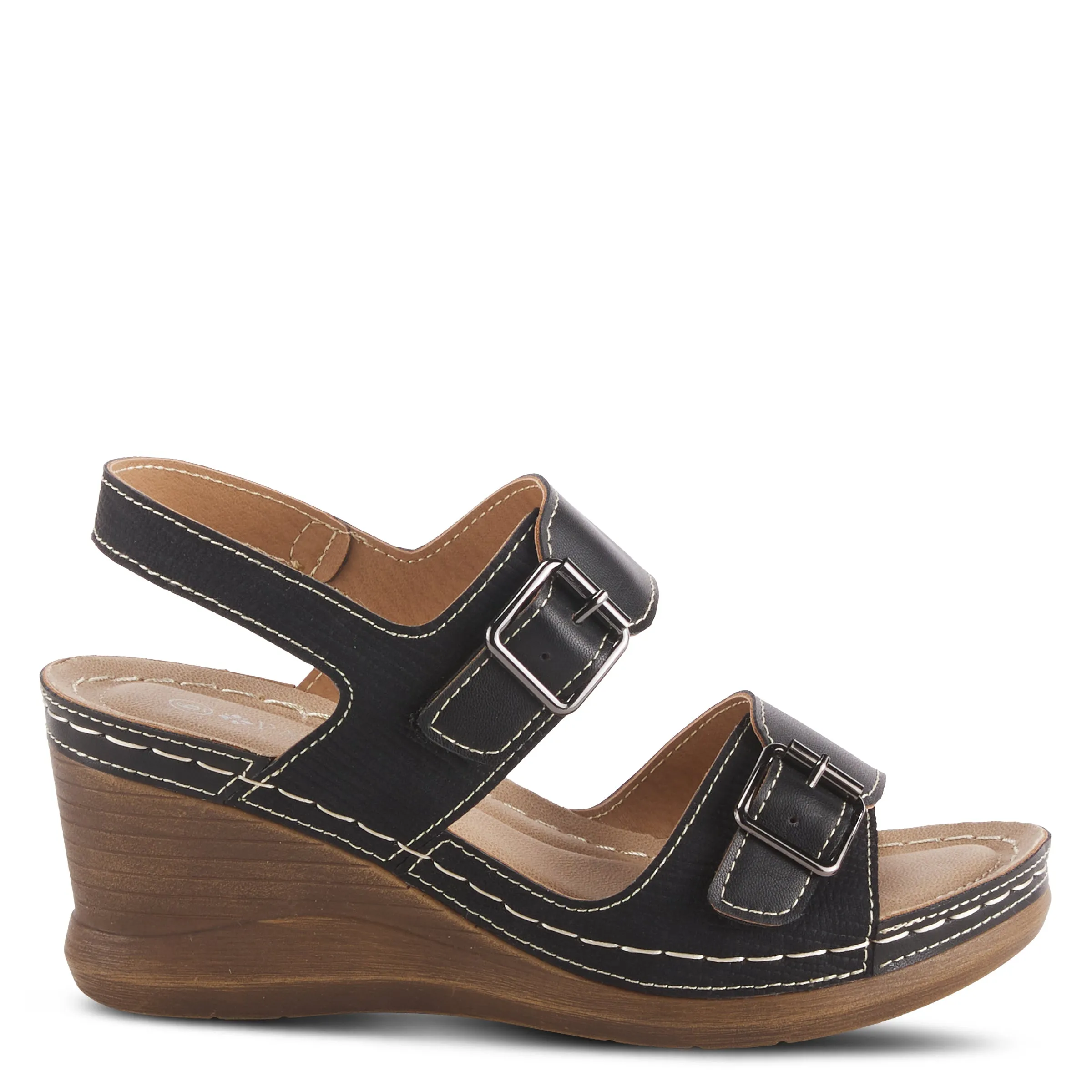 Spring Step Shoes  Patrizias Tavlin Sandals Women's Vegan Wedge 2.75" Heel