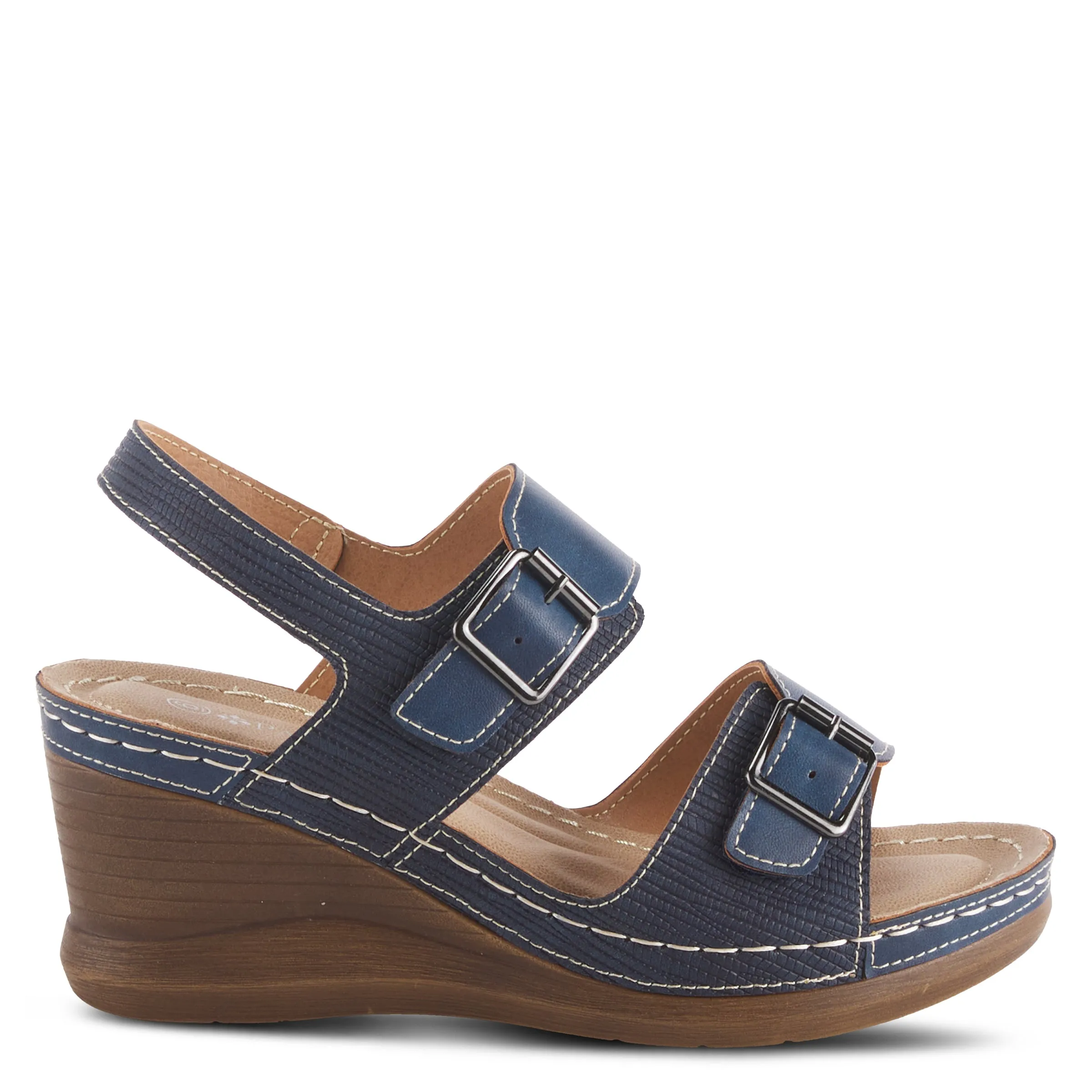 Spring Step Shoes  Patrizias Tavlin Sandals Women's Vegan Wedge 2.75" Heel