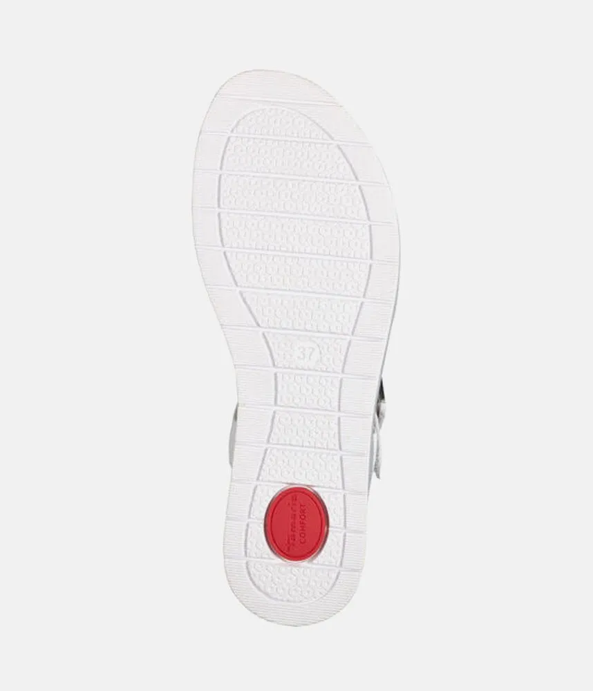 Tamaris Stylish White Combi Wedge Sandals