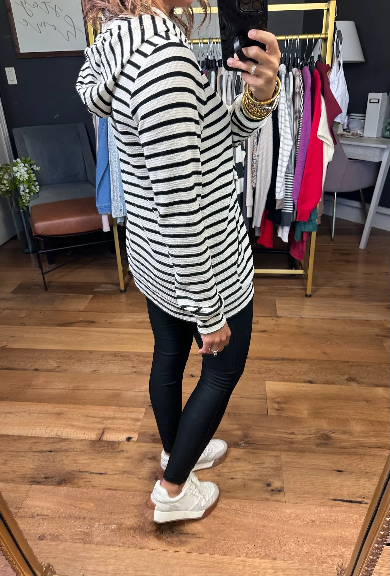 The Right Answer Striped Hoodie - Multiple Options