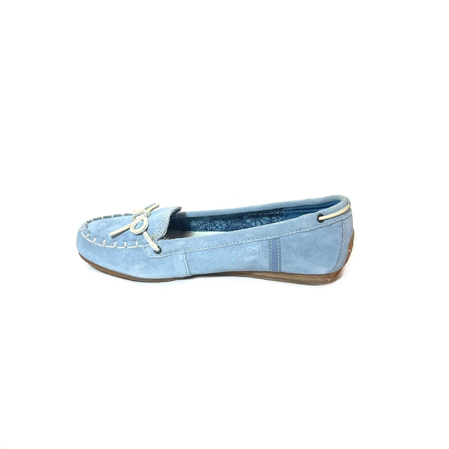 Timberland Women's Light Blue Suede Moccasin Loafers | Brand New |