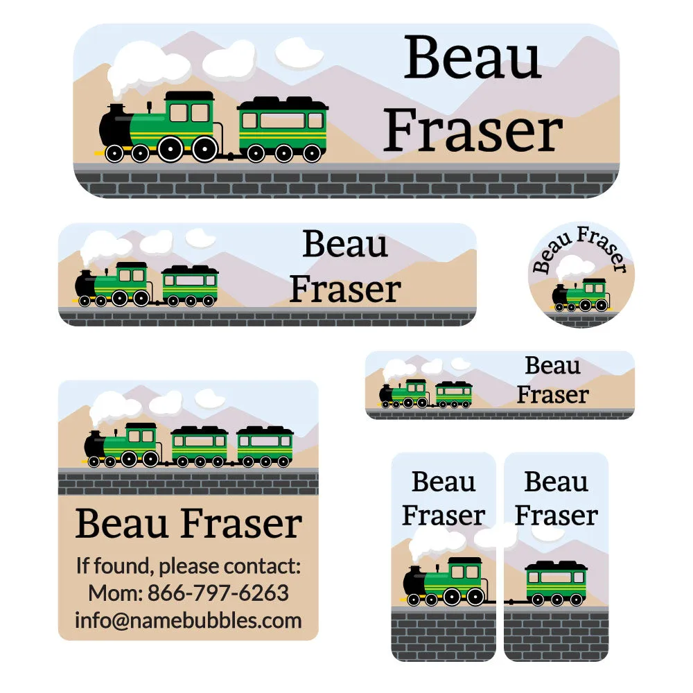 Train School Labels Pack