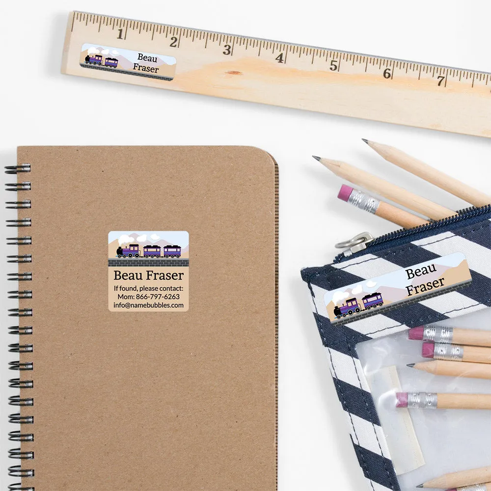 Train School Labels Pack