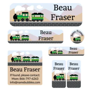 Train School Labels Pack