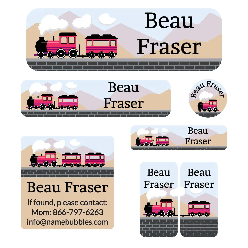 Train School Labels Pack
