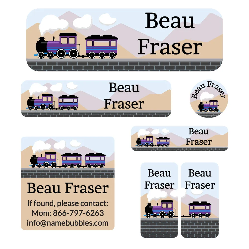 Train School Labels Pack