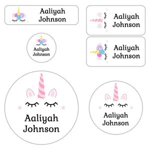Unicorn Preschool Labels Pack