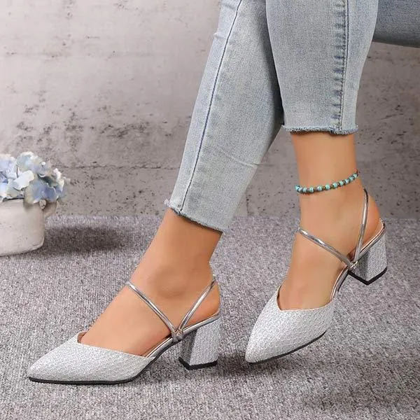 Women's Pointed-Toe Mid-Heel Sandals 46359151C