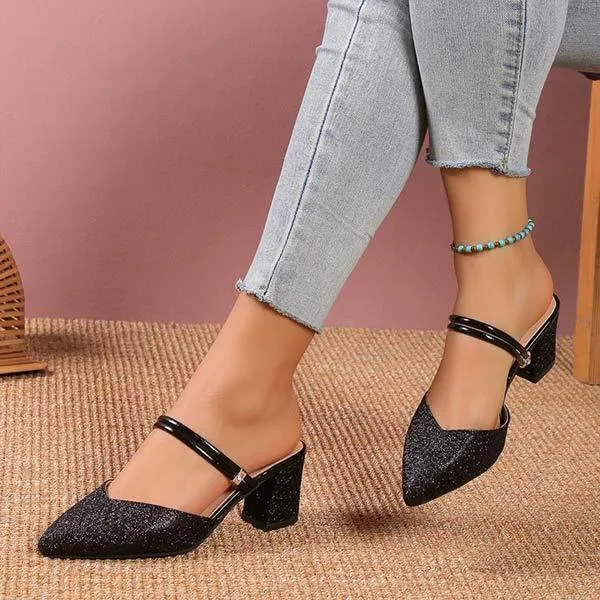 Women's Pointed-Toe Mid-Heel Sandals 46359151C