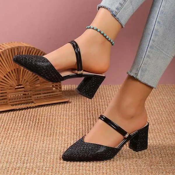 Women's Pointed-Toe Mid-Heel Sandals 46359151C