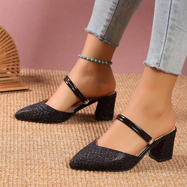 Women's Pointed-Toe Mid-Heel Sandals 46359151C