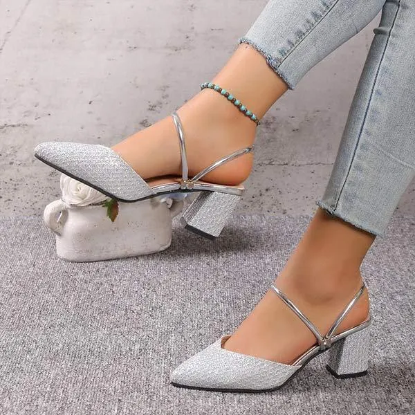 Women's Pointed-Toe Mid-Heel Sandals 46359151C