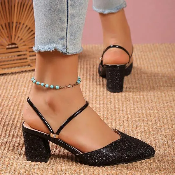Women's Pointed-Toe Mid-Heel Sandals 46359151C