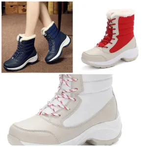 Women's Shoes Winter Fashion Ankle Boots Women Keep Warm Female Lace Up Waterproof Boots Ladies Comfortable Women's Ankle Shoes