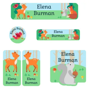Woodland Animals Daycare Labels Pack