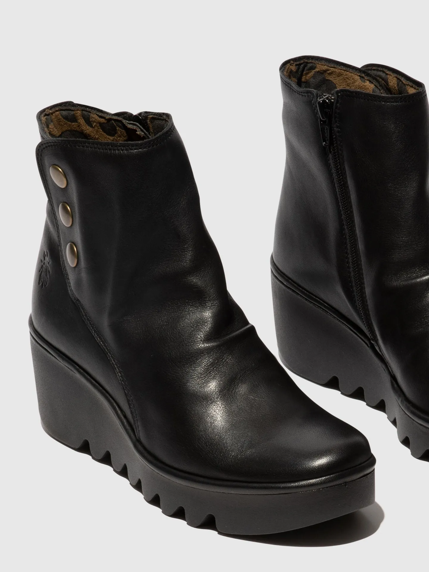 Zip Up Ankle Boots BROM344FLY BLACK