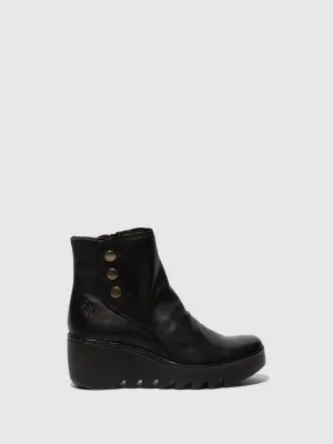 Zip Up Ankle Boots BROM344FLY BLACK