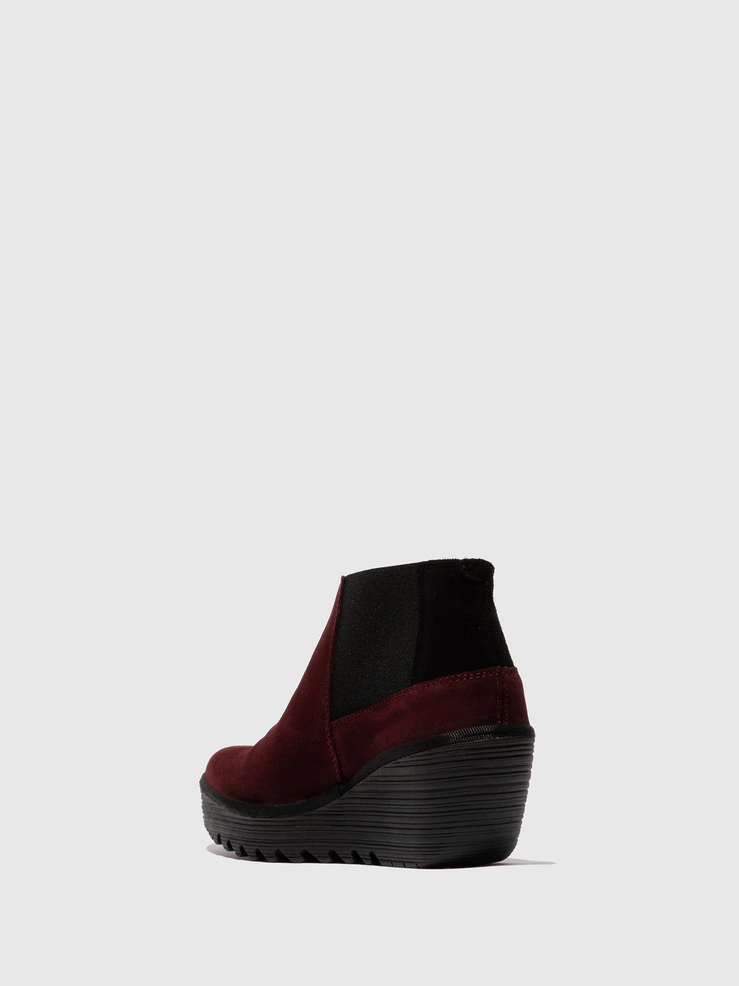 Zip Up Ankle Boots YEGO400FLY WINE/BLACK